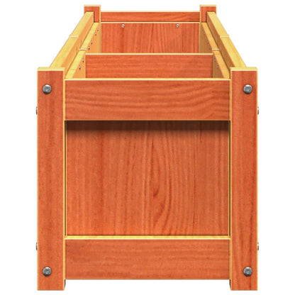 Garden Planter Wax Brown 150x31x31 cm Solid Wood Pine