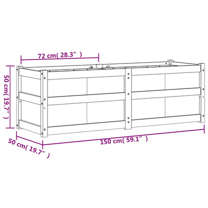 Garden Planter 150x50x50 cm Solid Wood Pine