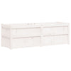 Garden Planter White 150x50x50 cm Solid Wood Pine