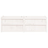 Garden Planter White 150x50x50 cm Solid Wood Pine