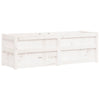 Garden Planter White 150x50x50 cm Solid Wood Pine