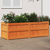 Garden Planter Wax Brown 150x50x50 cm Solid Wood Pine