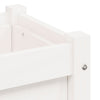 Garden Planter White 150x50x70 cm Solid Wood Pine