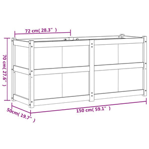 Garden Planter 150x50x70 cm Impregnated Wood Pine