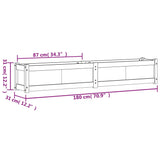 Garden Planter Wax Brown 180x31x31 cm Solid Wood Pine