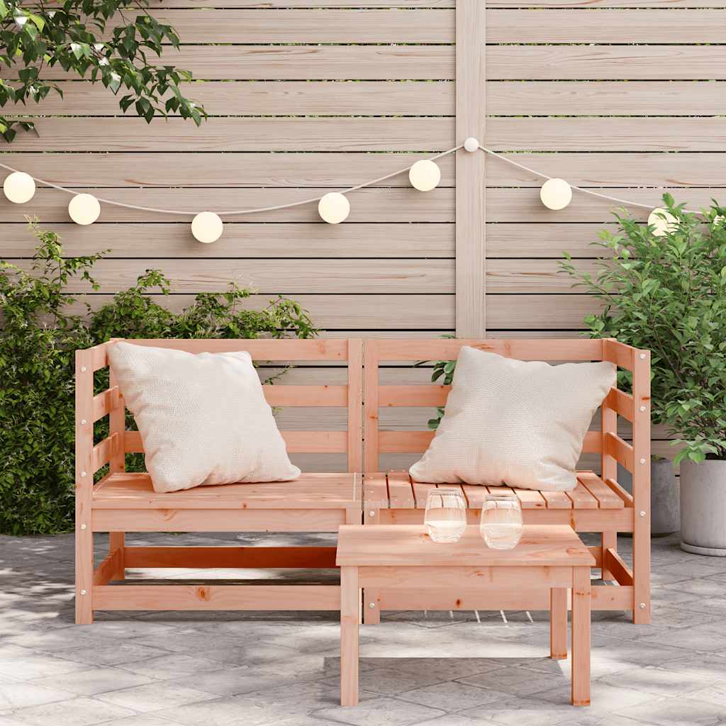 Garden Sofas Corner 2 pcs 70x70x67 cm Solid Wood Douglas