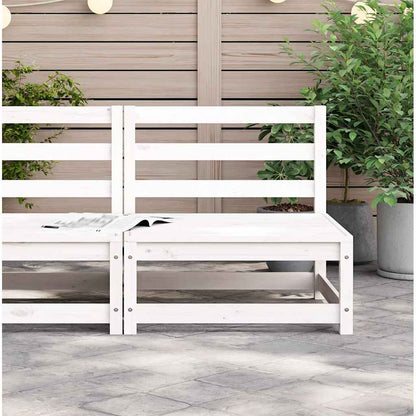 Garden Sofa | White | Solid pine wood | Single unit | Modular