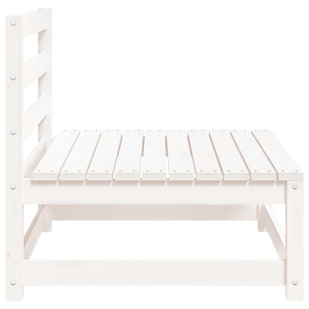 Garden Sofa | White | Solid pine wood | Single unit | Modular