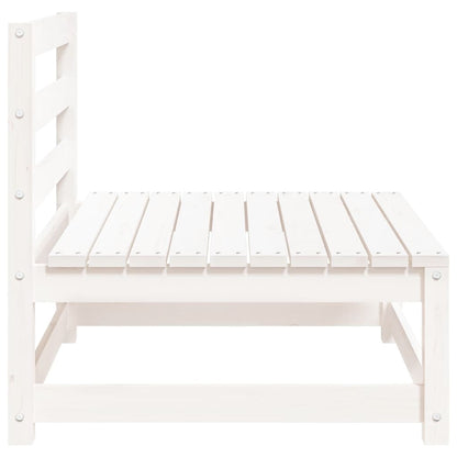 Garden Sofa | White | Solid pine wood | Single unit | Modular