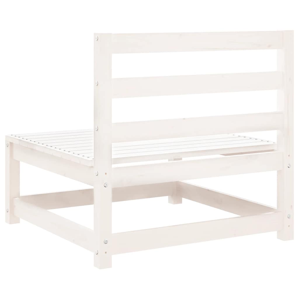Garden Sofa | White | Solid pine wood | Single unit | Modular
