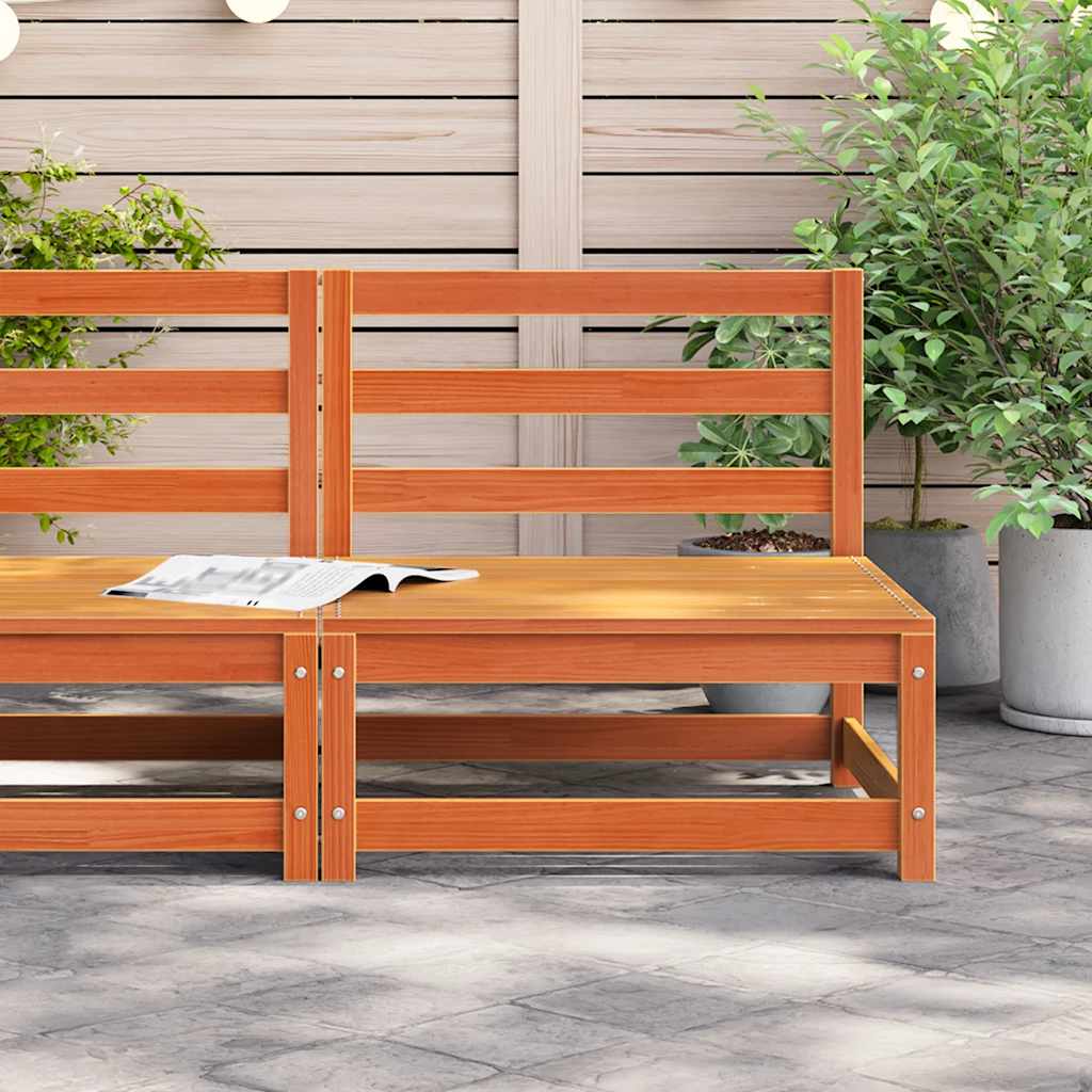 Garden Sofa | Wax brown | Solid pine wood | 70x70x67 cm | Outdoor Sofa