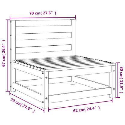 Garden Sofa | Natural Wood | Solid Douglas Fir wood | 70 cm x 70 cm