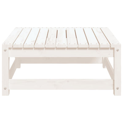 Garden Footstool White 70x70x30 cm Solid Wood Pine