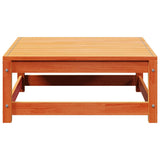 Garden Footstool Wax Brown 70x70x30 cm Solid Wood Pine