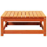 Garden Footstool Wax Brown 70x70x30 cm Solid Wood Pine