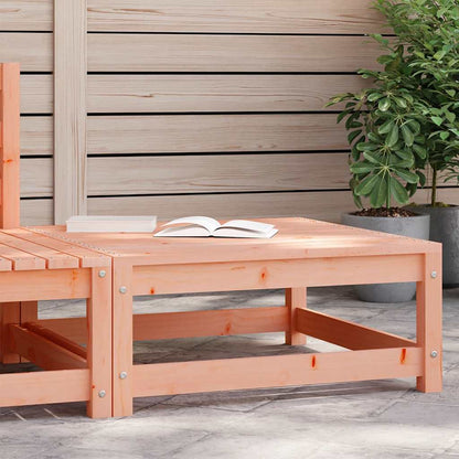 Garden Footstool | Natural Wood | Solid Douglas Fir Wood | 70x70x30 cm