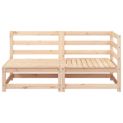 Patio Sofa 2-Seater Solid Wood Pine