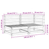 Patio Sofa 2-Seater Solid Wood Pine