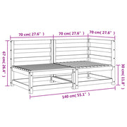 Garden Sofa 2-Seater Impregnated Wood Pine