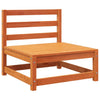 Patio Sofa 3-Seater Wax Brown Solid Wood Pine