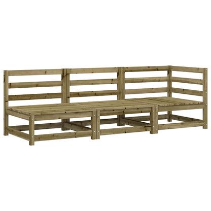Garden Sofa 3-Seater Impregnated Wood Pine