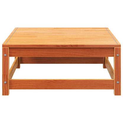 Garden Sofa Armless with Footstool Wax Brown Solid Wood Pine