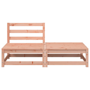 Garden Sofa Armless with Footstool Solid Wood Douglas