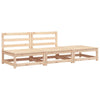 Patio Sofa Armless with Footstool Solid Wood Pine