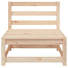 Patio Sofa Armless with Footstool Solid Wood Pine