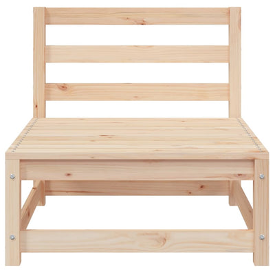 Patio Sofa Armless with Footstool Solid Wood Pine