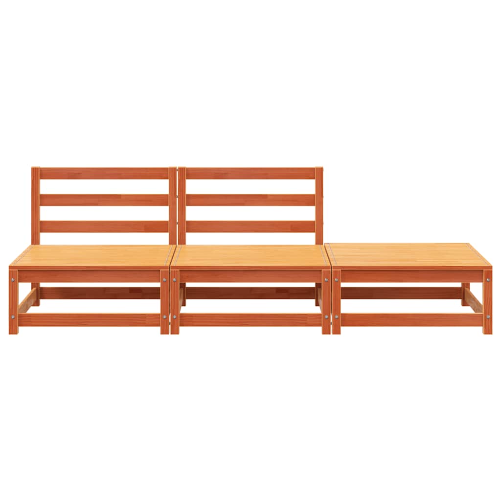 Garden Sofa | Wax brown | Solid pine wood | Large | Modular | Garden Sofa