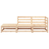 Patio Sofa with Footstool 2-Seater Solid Wood Pine