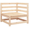 Patio Sofa with Footstool 2-Seater Solid Wood Pine