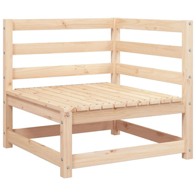 Patio Sofa with Footstool 2-Seater Solid Wood Pine