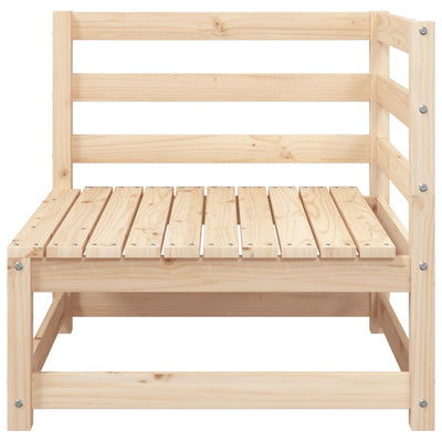 Patio Sofa with Footstool 2-Seater Solid Wood Pine