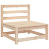 Patio Sofa with Footstool 2-Seater Solid Wood Pine