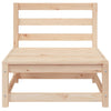 Patio Sofa with Footstool 2-Seater Solid Wood Pine