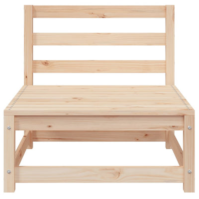 Patio Sofa with Footstool 2-Seater Solid Wood Pine