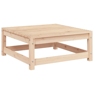 Patio Sofa with Footstool 2-Seater Solid Wood Pine