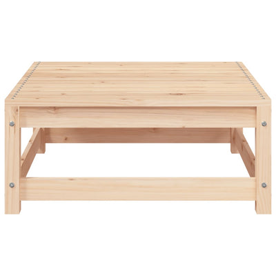 Patio Sofa with Footstool 2-Seater Solid Wood Pine