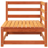 Patio Sofa with Footstool 2-Seater Wax Brown Solid Wood Pine