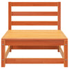 Patio Sofa with Footstool 2-Seater Wax Brown Solid Wood Pine