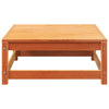Patio Sofa with Footstool 2-Seater Wax Brown Solid Wood Pine