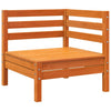 Patio Sofa Corner Wax Brown Solid Wood Pine