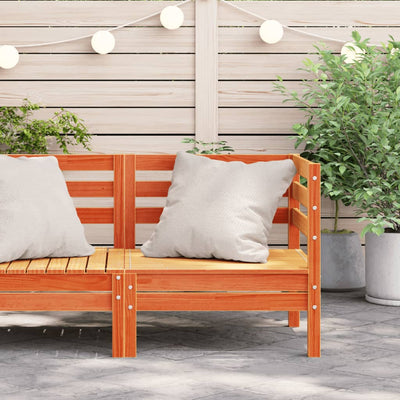 Patio Sofa Corner Wax Brown Solid Wood Pine