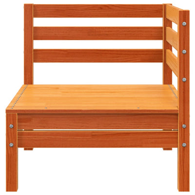 Patio Sofa Corner Wax Brown Solid Wood Pine