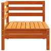 Patio Sofa Corner Wax Brown Solid Wood Pine