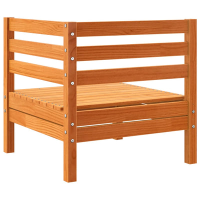 Patio Sofa Corner Wax Brown Solid Wood Pine