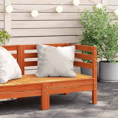 Patio Sofa Corner Wax Brown Solid Wood Pine