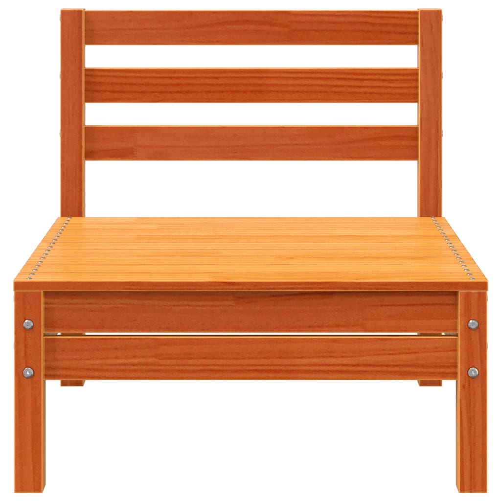 Garden Sofa | Wax brown | Solid pine wood | Single unit size | Modular